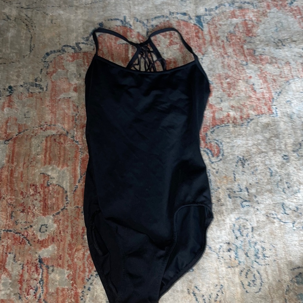 black mirella leotard